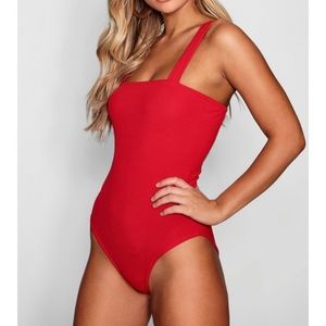 Boohoo Ribbed Bodysuit
